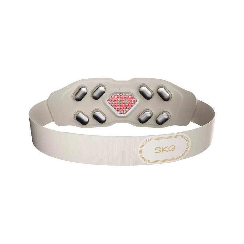 Masajeador de cintura SKG W9-Pro — a pilas 10 W, masaje por vibración y combinado, batería integrada, blanco