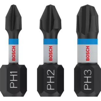 Juego de puntas de destornillador Bosch Phillips 3 piezas 2608522470