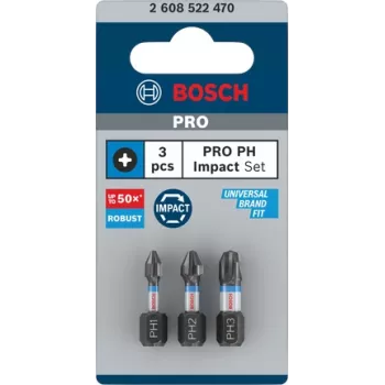 Juego de puntas de destornillador Bosch Phillips 3 piezas 2608522470