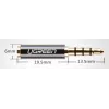 Adaptador Ugreen 2,5 mm (conector hembra) a 3,5 mm (conector macho) micro-jack a mini-jack adaptador negro (20502)