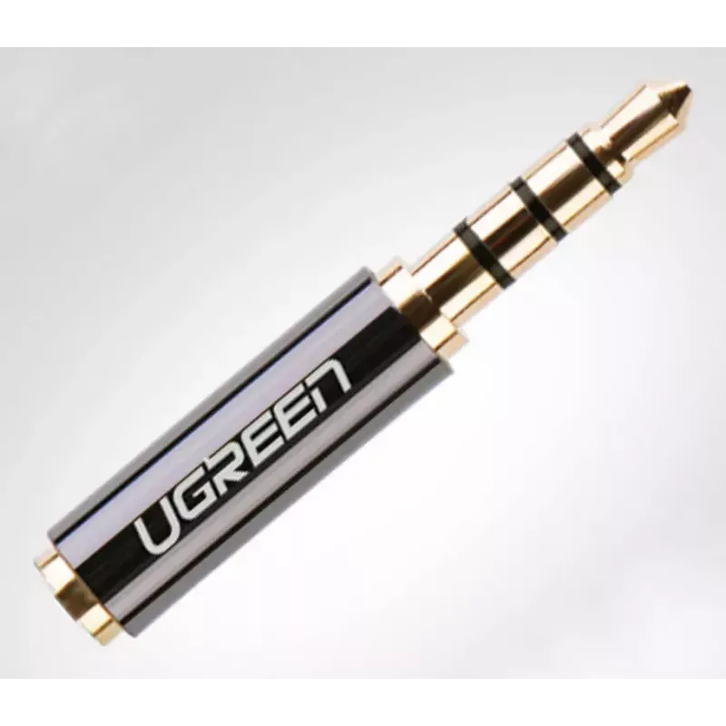 Adaptador Ugreen 2,5 mm (conector hembra) a 3,5 mm (conector macho) micro-jack a mini-jack adaptador negro (20502)