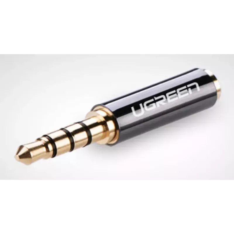 Adaptador Ugreen 2,5 mm (conector hembra) a 3,5 mm (conector macho) micro-jack a mini-jack adaptador negro (20502)