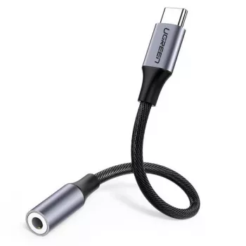 Cable para teléfono móvil Ugreen 30632 USB-C a 3,5 mm negro