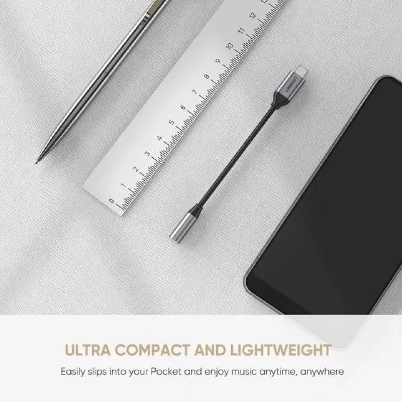 Cable para teléfono móvil Ugreen 30632 USB-C a 3,5 mm negro
