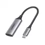 Adaptador de cable de vídeo Ugreen 70444 HDMI Type-A (estándar) USB Type-C aluminio, negro