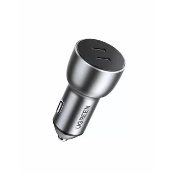 Cargador de coche Ugreen 70594 universal gris 12/24V 2x USB Type-C