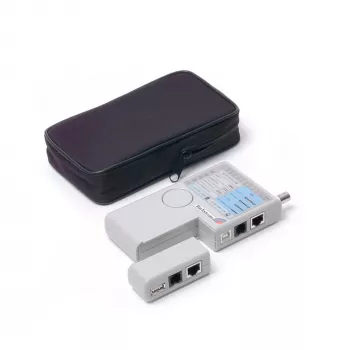 Comprobador de cables multifunción profesional StarTech.com para RJ45, RJ11, USB y BNC