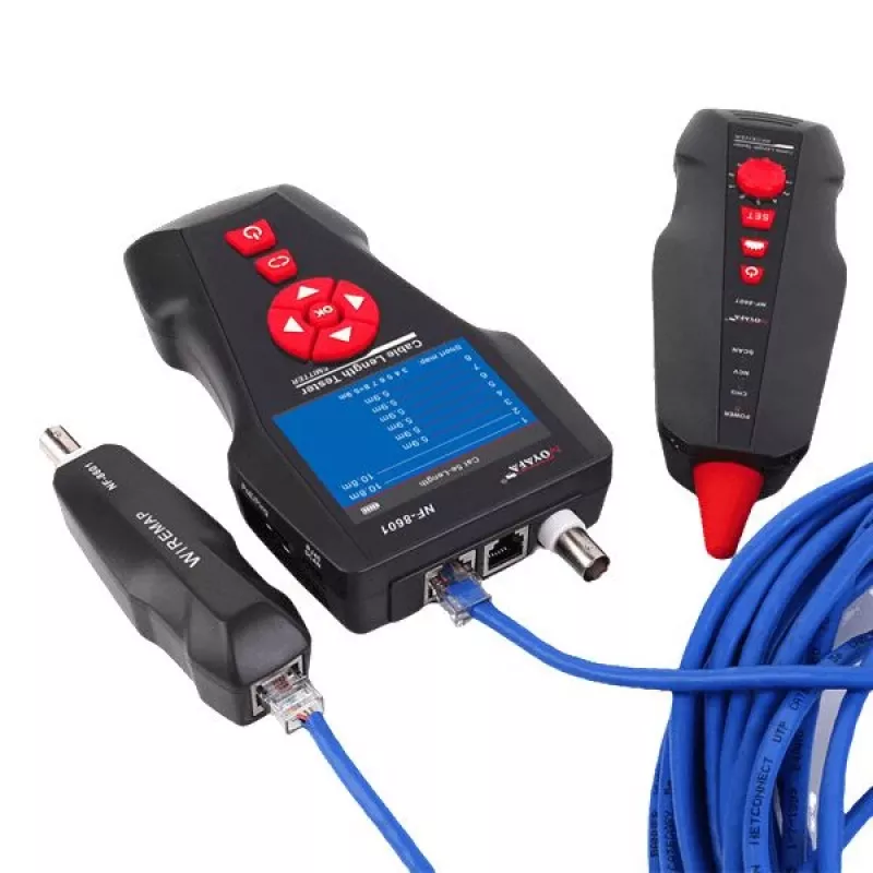 Comprobador de cables LYNX CS TLCD88 — comprobador LCD para Cat3/Cat5E/Cat6 y detección PoE