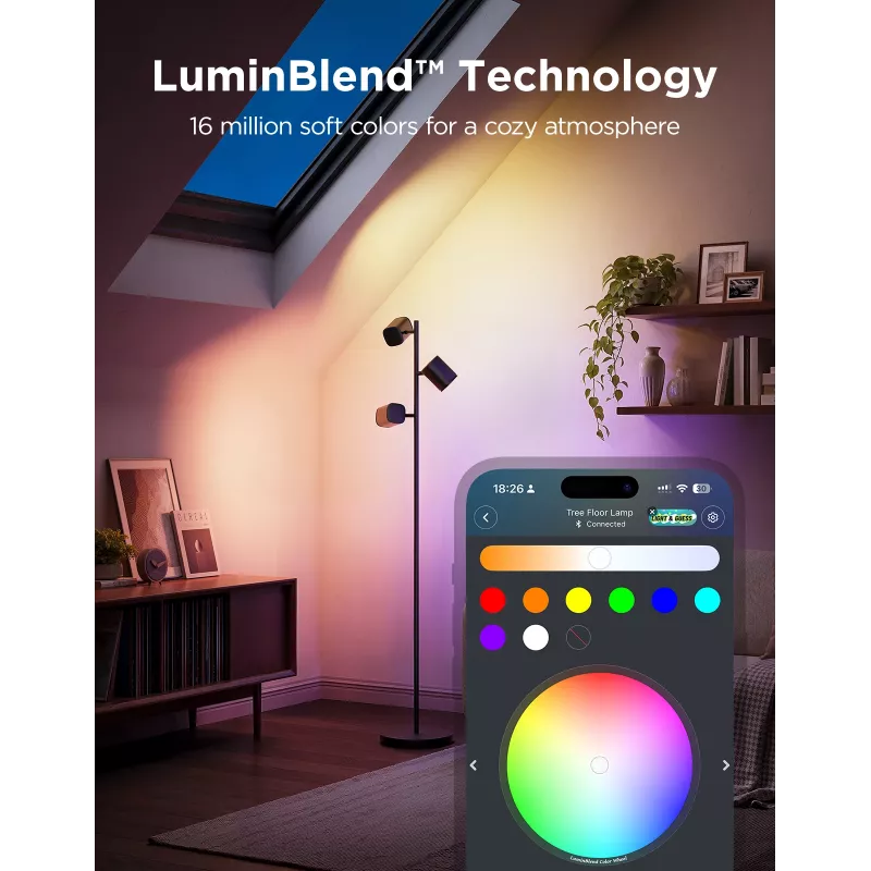 Lámpara de pie Govee Tree Floor Lamp lámpara de pie inteligente WLAN/Bluetooth 72 W