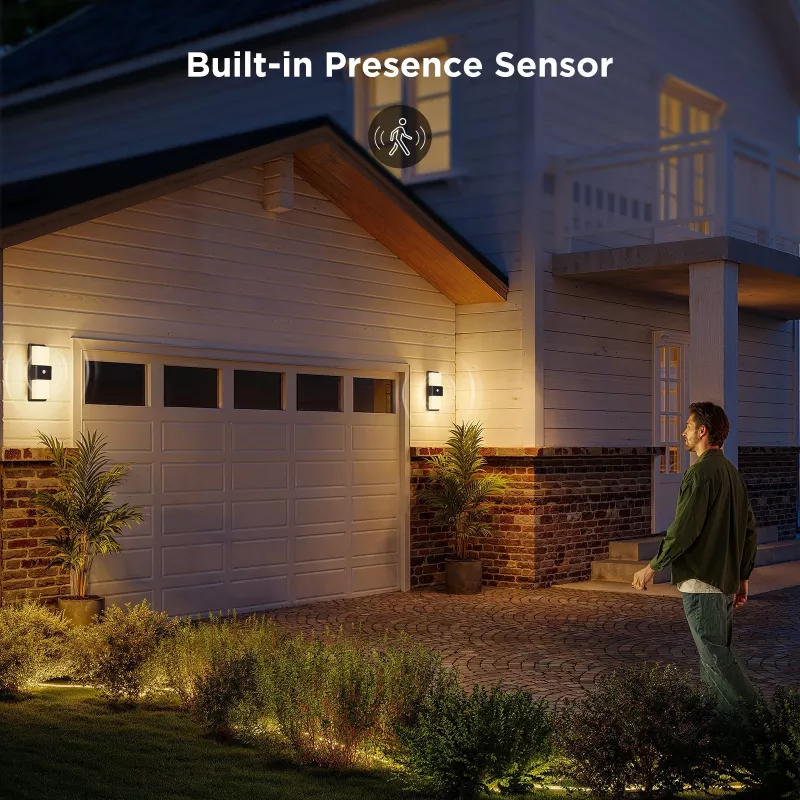 Lámpara de pared exterior Govee H7078CD1 Smart RGB cambio de color, control por WLAN/app