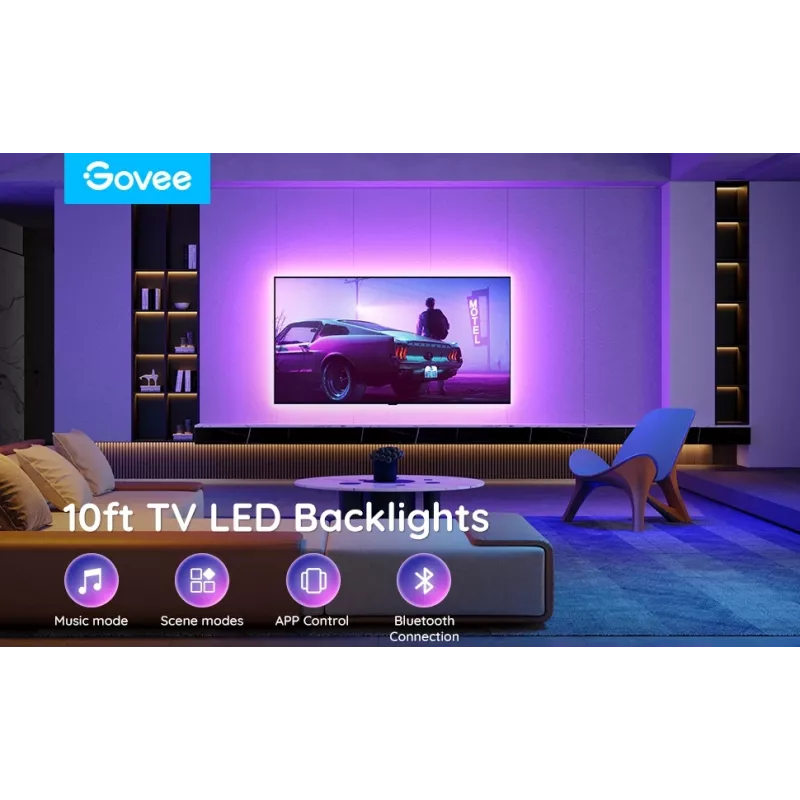 Tira LED de retroiluminación RGB Govee H6178 para televisores de 46–60