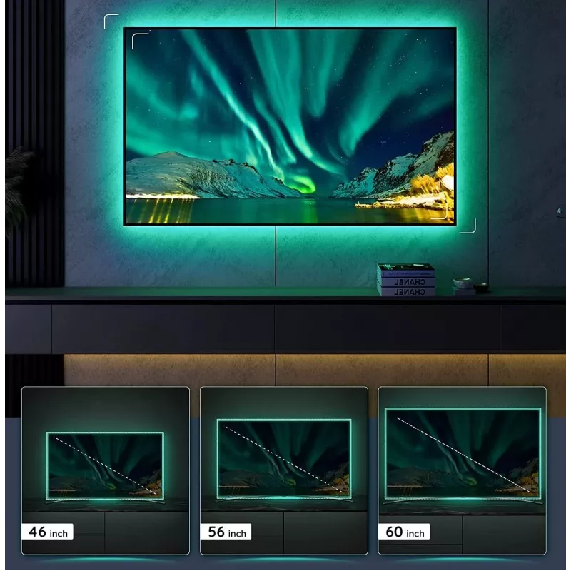 Tira LED de retroiluminación RGB Govee H6178 para televisores de 46–60