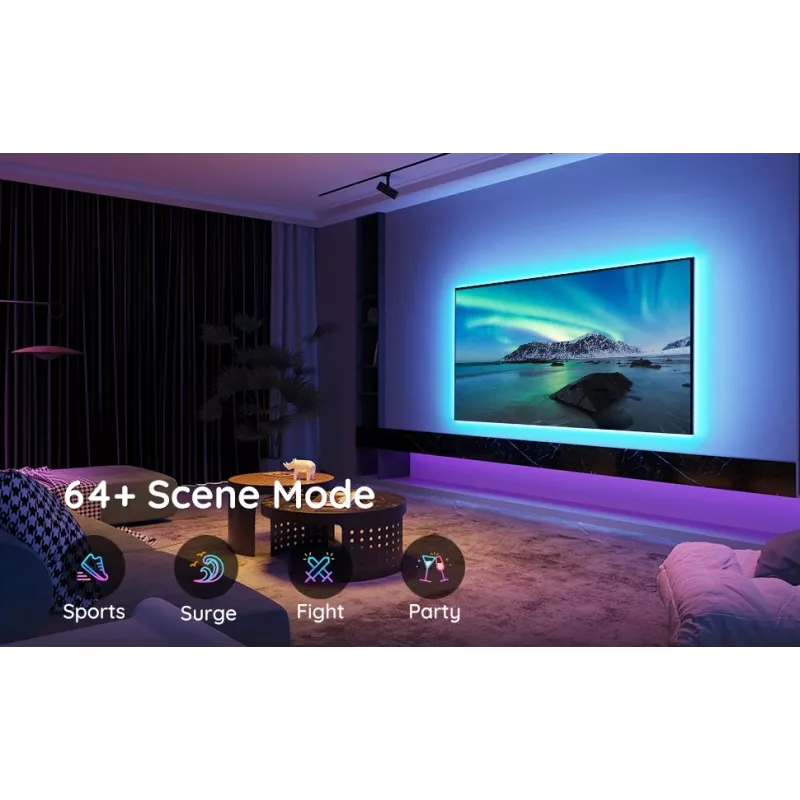 Tira LED de retroiluminación RGB Govee H6178 para televisores de 46–60