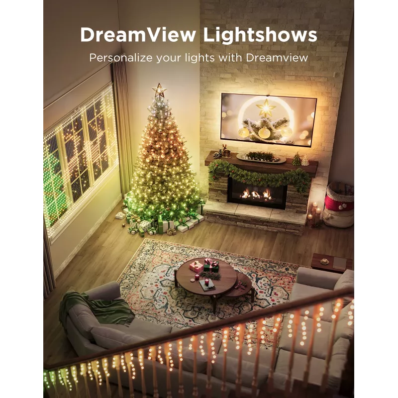 Cadena de luces navideñas LED Govee 20 m, iluminación decorativa para interior y exterior