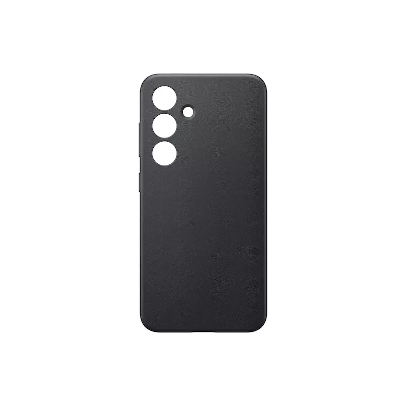 Funda para móvil Samsung Vegan Leather Case para Galaxy S24, piel PU, negra, para pantalla de 6,2 inch