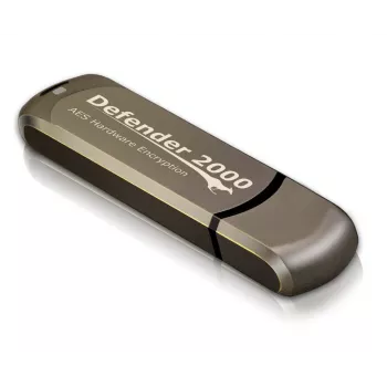 iStorage Kanguru Defender 2000 certificado FIPS 140-2, 16 GB unidad flash USB Type-A 2.0 marrón