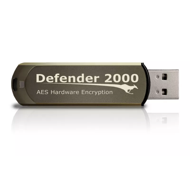 iStorage Kanguru Defender 2000 certificado FIPS 140-2, 32 GB unidad flash USB Type-A 2.0 marrón