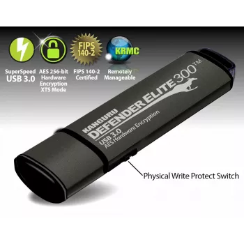 Kanguru Defender Elite 300 memoria USB 256 GB USB Type-A 3.2 Gen 1 (3.1 Gen 1) negro