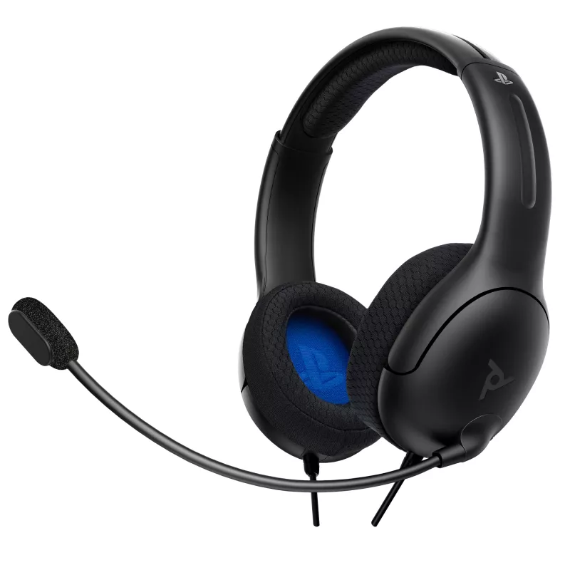 PDP LVL50 auricular con cable PS4 blanco - controladores de 50 mm, con cable, con cable, gaming, auricular, negro