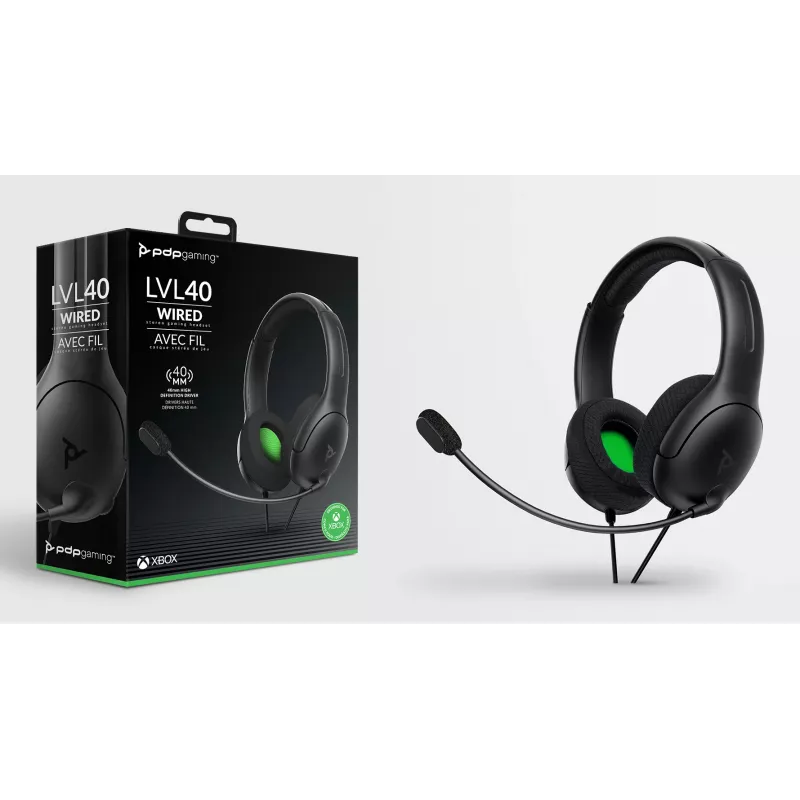 PDP LVL50 auricular estéreo con cable XBSX, con cable, gaming, auricular, negro