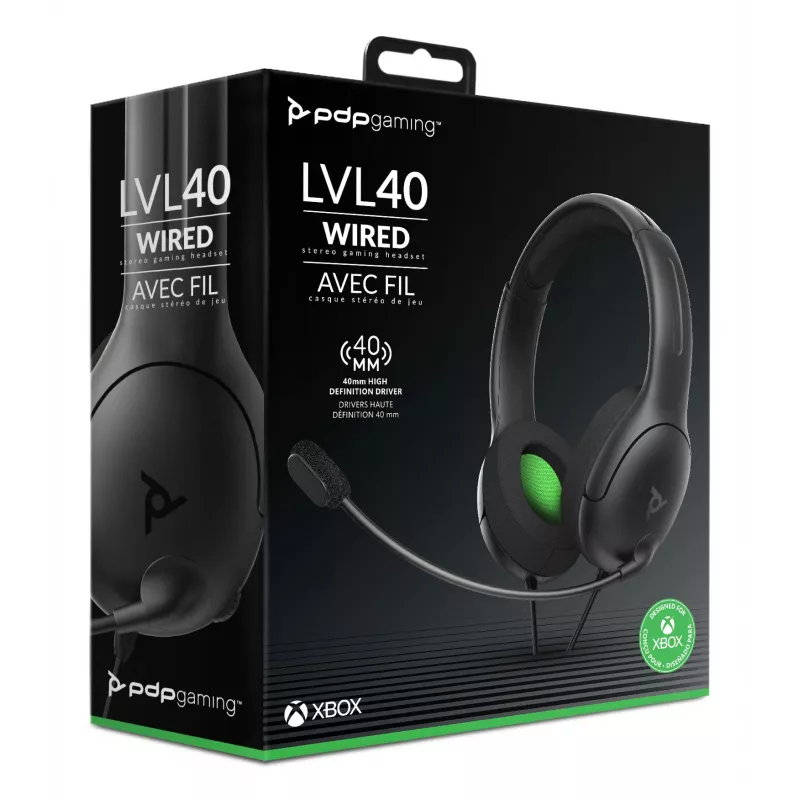 PDP LVL50 auricular estéreo con cable XBSX, con cable, gaming, auricular, negro