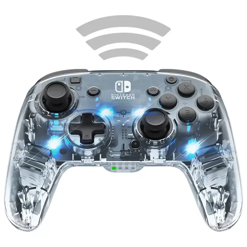PDP Afterglow negro, transparente mando analógico / digital Nintendo Switch, Nintendo Switch Lite, Nintendo Switch OLED