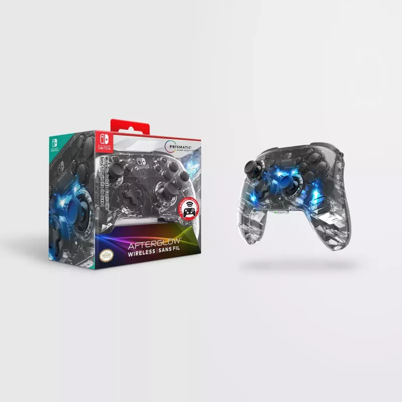 PDP Afterglow negro, transparente mando analógico / digital Nintendo Switch, Nintendo Switch Lite, Nintendo Switch OLED
