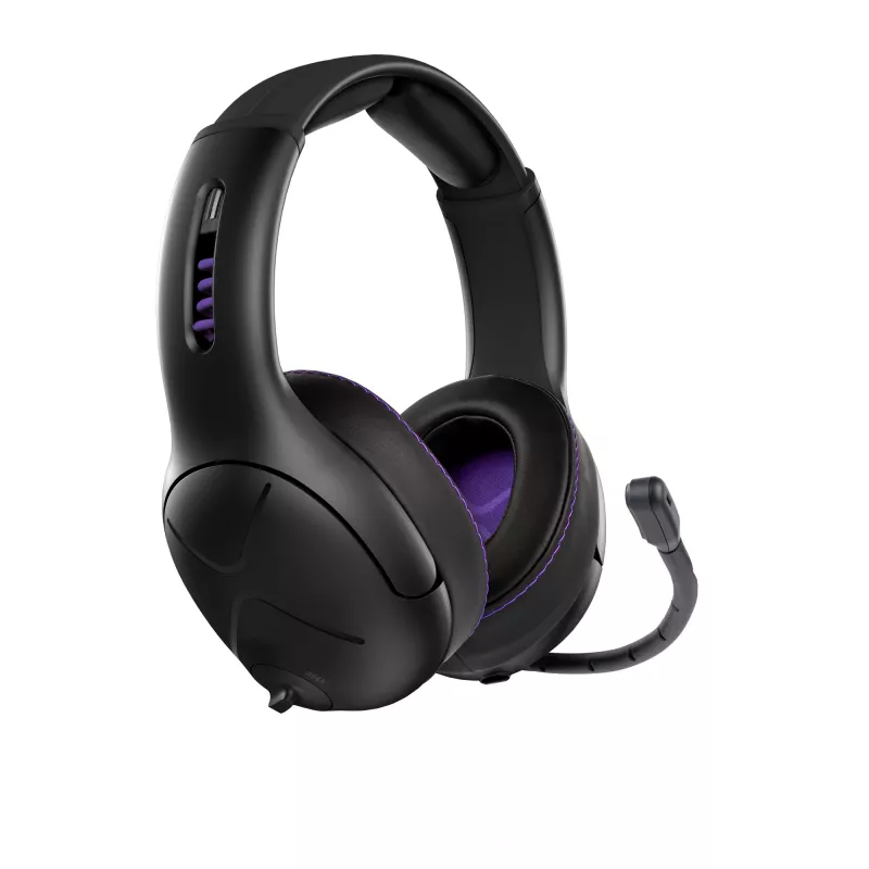 Auricular VICTRIX Gambit Wireless — con cable e inalámbrico, 20–20000 Hz, cable de 2 m, 301 g, negro/morado