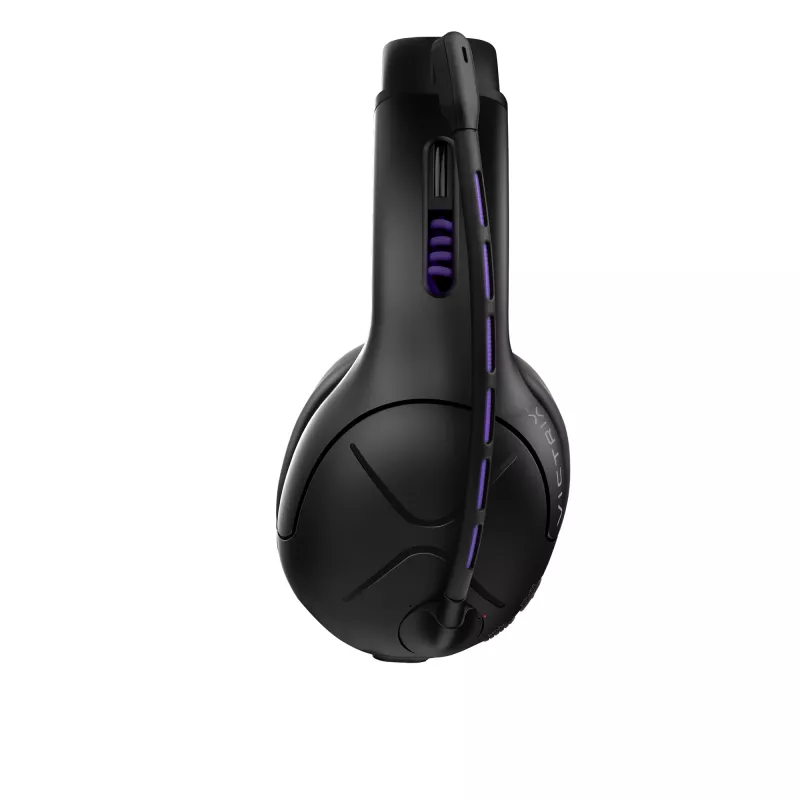 Auricular VICTRIX Gambit Wireless — con cable e inalámbrico, 20–20000 Hz, cable de 2 m, 301 g, negro/morado