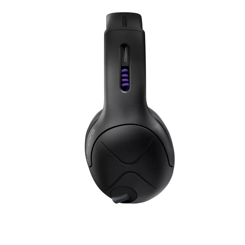 Auricular VICTRIX Gambit Wireless — con cable e inalámbrico, 20–20000 Hz, cable de 2 m, 301 g, negro/morado