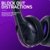 Auricular VICTRIX Gambit Wireless — con cable e inalámbrico, 20–20000 Hz, cable de 2 m, 301 g, negro/morado