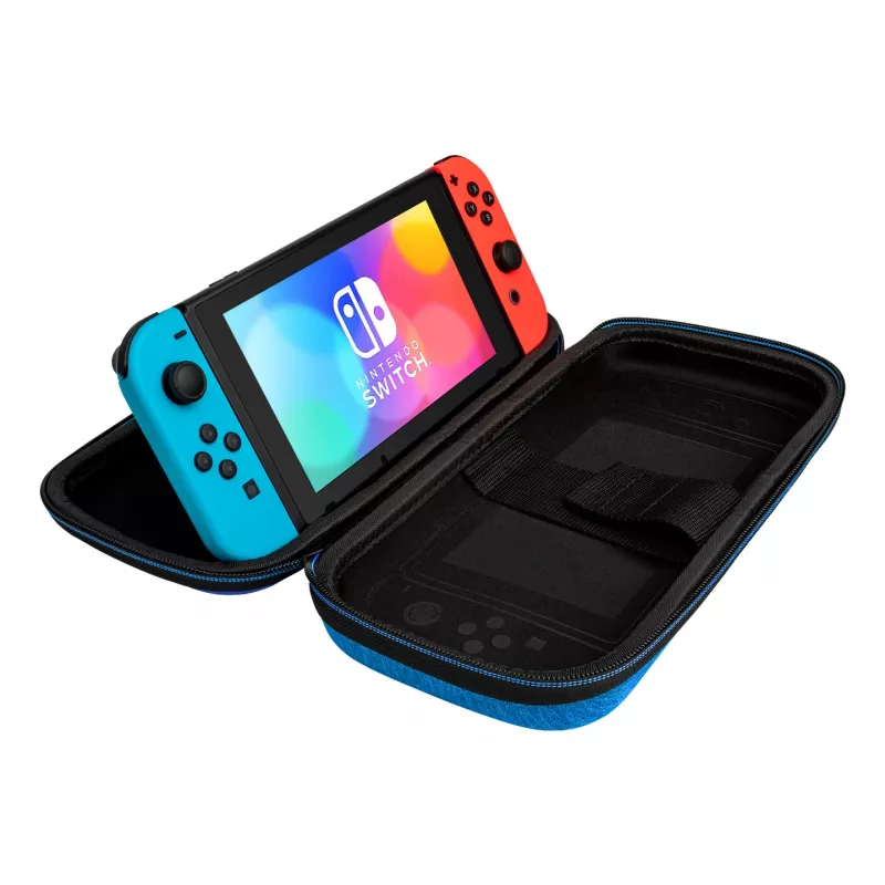 Funda rígida PDP fina Deluxe Power Pose Mario para Nintendo – azul/rojo