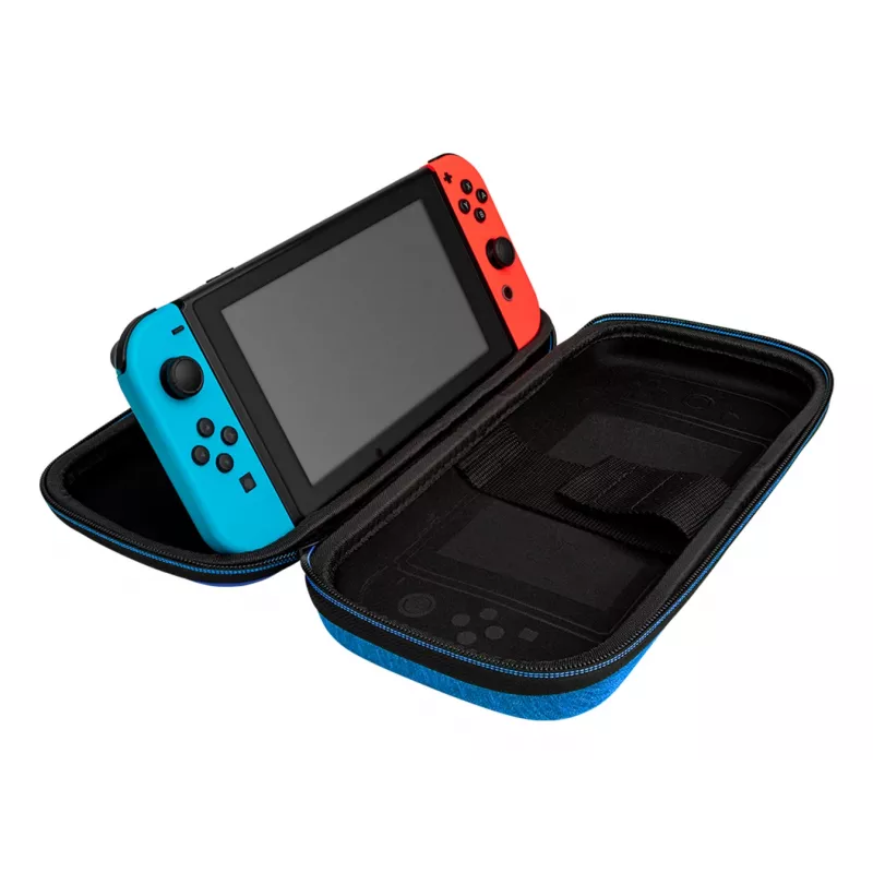 Funda rígida PDP fina Deluxe Power Pose Mario para Nintendo – azul/rojo