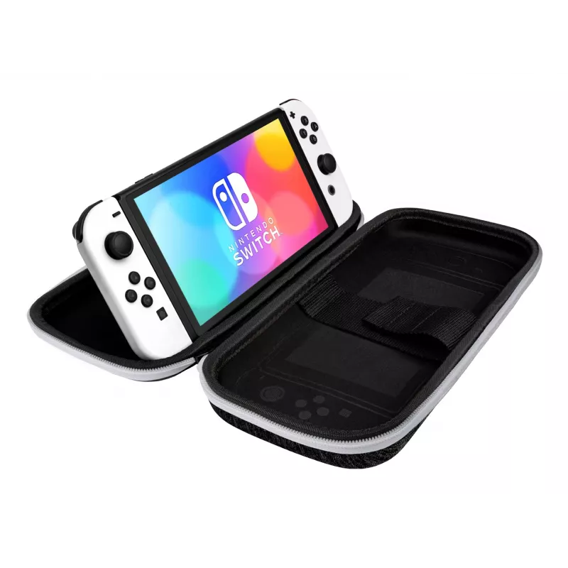 PDP fina Deluxe: negro y blanco funda rígida Nintendo negro, blanco