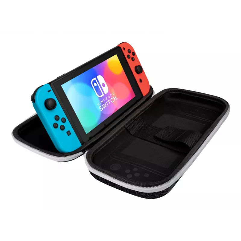 PDP fina Deluxe: negro y blanco funda rígida Nintendo negro, blanco