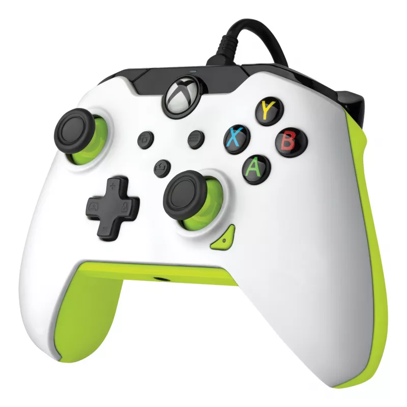 PDP mando con cable: Electric White - Xbox Series X|S, Xbox One, Xbox, Windows 10/11