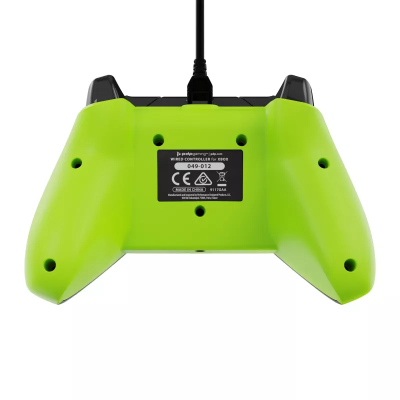 Mando con cable PDP Electric negro para Xbox Series X|S, Xbox One y Windows – USB-C, cable de 2,43 m, D-Pad, botones Menú/Compartir/Vista