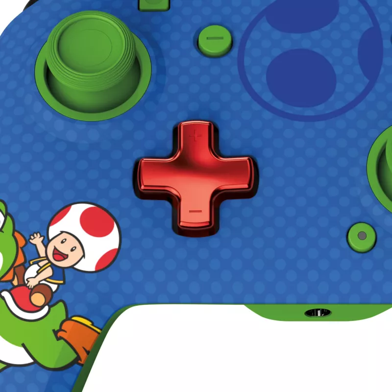 Mando con cable PDP REMATCH: Yoshi & Toad, mando para Nintendo Switch, Nintendo Switch OLED, D-pad, botón Home, analógico/digital, con cable, USB