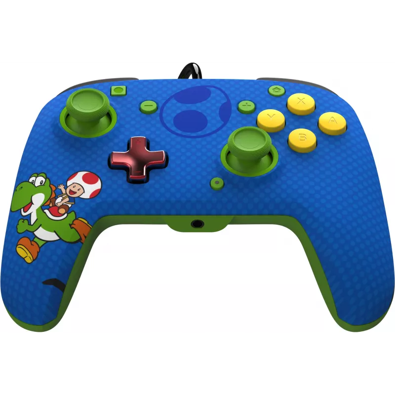 Mando con cable PDP REMATCH: Yoshi & Toad, mando para Nintendo Switch, Nintendo Switch OLED, D-pad, botón Home, analógico/digital, con cable, USB
