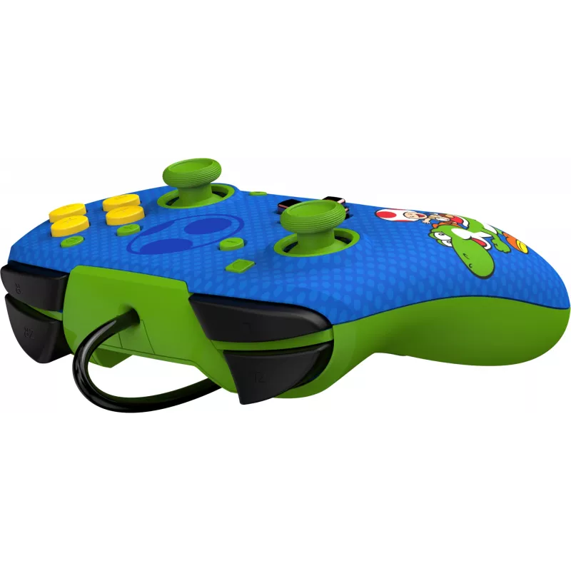 Mando con cable PDP REMATCH: Yoshi & Toad, mando para Nintendo Switch, Nintendo Switch OLED, D-pad, botón Home, analógico/digital, con cable, USB