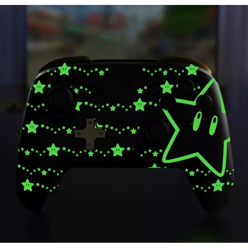 PDP REMATCH GLOW negro, amarillo mando analógico/digital para Nintendo Switch, Nintendo Switch OLED