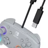Mando USB analógico/digital PDP Afterglow Wave gris para Nintendo Switch, Nintendo Switch OLED