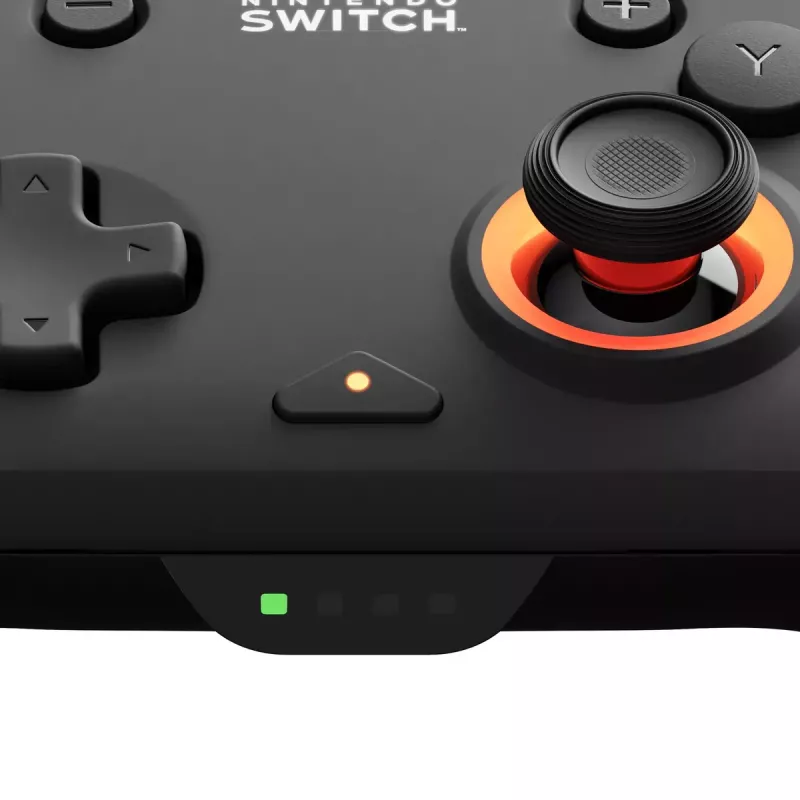 Mando USB analógico/digital PDP Afterglow Wave negro para Nintendo Switch, Nintendo Switch Lite, Nintendo Switch OLED