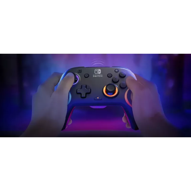 Mando USB analógico/digital PDP Afterglow Wave negro para Nintendo Switch, Nintendo Switch Lite, Nintendo Switch OLED
