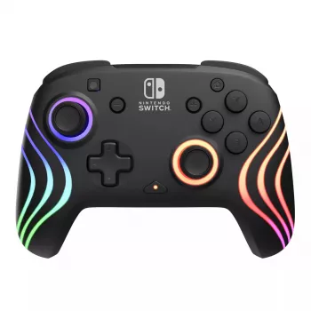 Mando USB analógico/digital PDP Afterglow Wave negro para Nintendo Switch, Nintendo Switch Lite, Nintendo Switch OLED