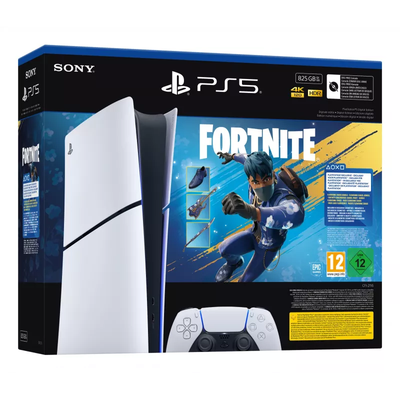 Sony PlayStation 5 (grupo de modelos - slim) Digital Edition, Fortnite Flowering Chaos Bundle