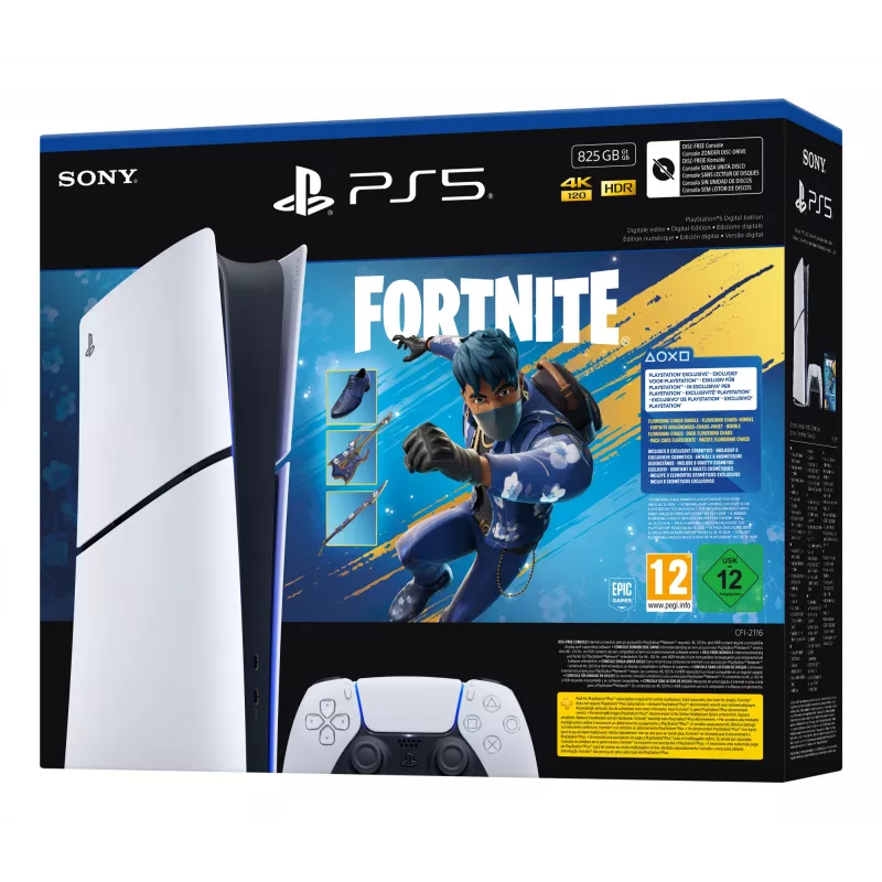 Sony PlayStation 5 (grupo de modelos - slim) Digital Edition, Fortnite Flowering Chaos Bundle