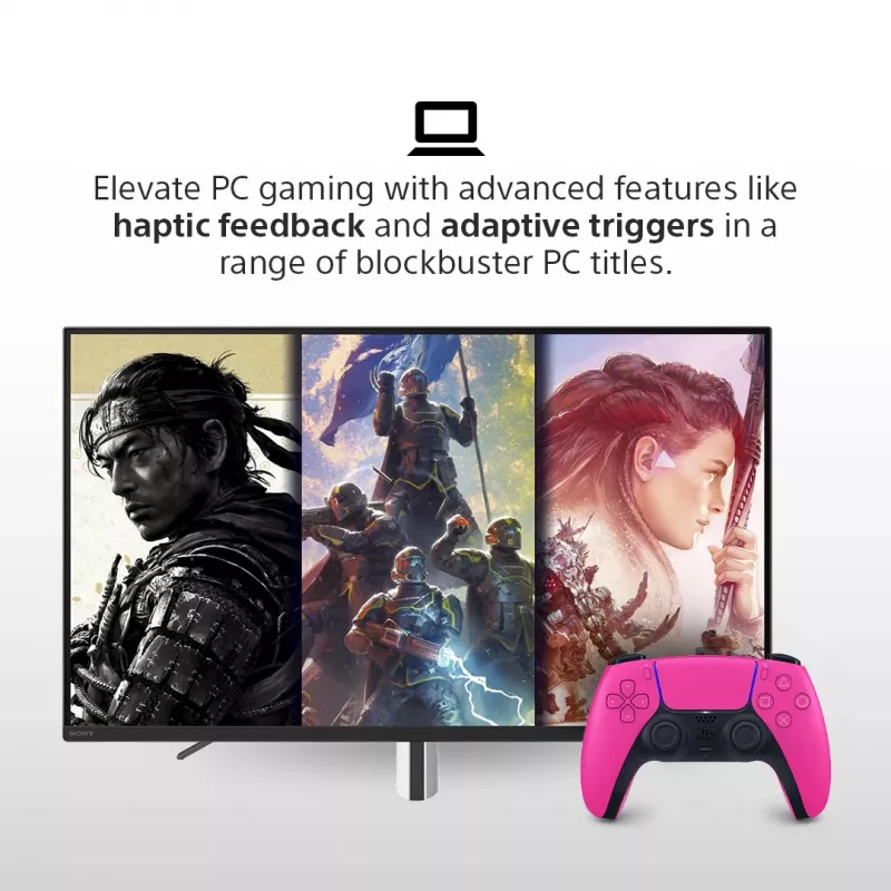 Mando Sony DualSense v3 para PlayStation 5 — rosa, Bluetooth y USB Type-C, batería integrada