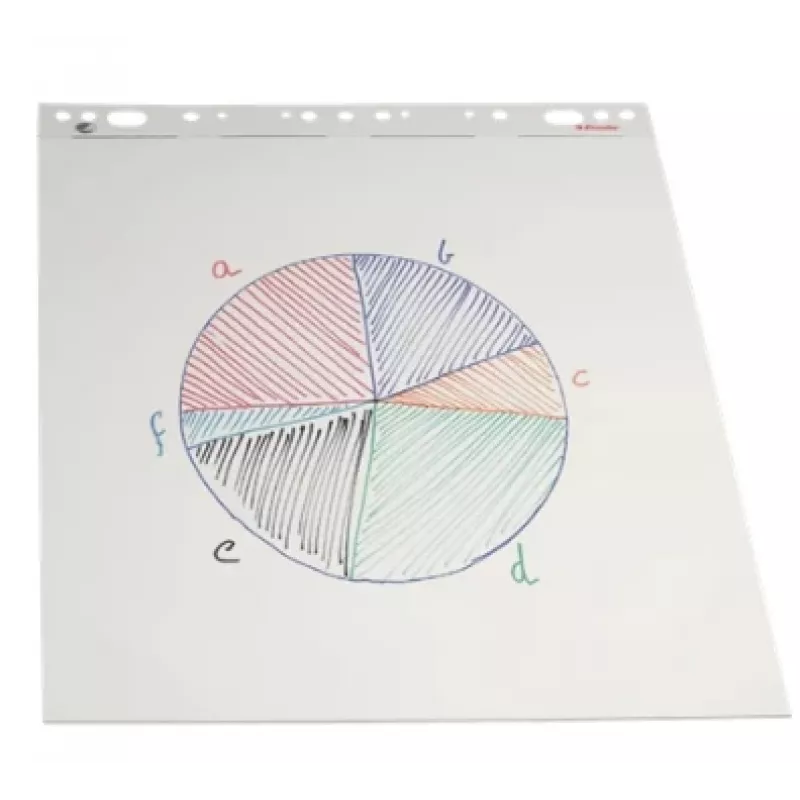 Bloc de flipchart Esselte 59x80cm 70g/m² 50 hojas, blanco, 59x83, 50 hojas, 70 g/m²