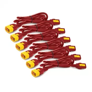 Kit de cables de alimentación APC (6 uds.), con bloqueo, C13 a C14, 1,8 m, rojo